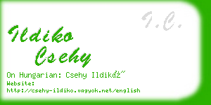 ildiko csehy business card